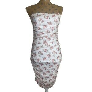Vintage Womens Floral Mesh Dress  Pink Coquette Fairy Y2K Romantic Roses USA
